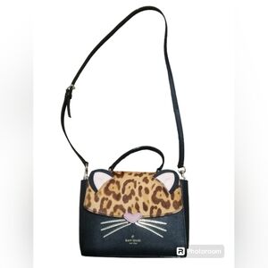 Kate Spade Run Wild Kerrie Cheetah Leopard Cat Crossbody Satchel Bag